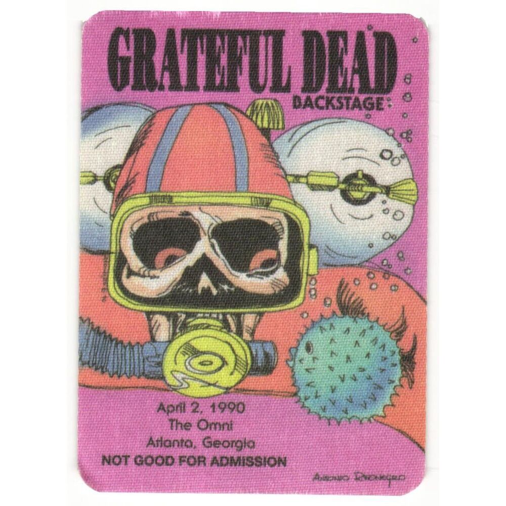Vintage 1990 Grateful Dead Concert Backstage Pass Atlanta GA Omni